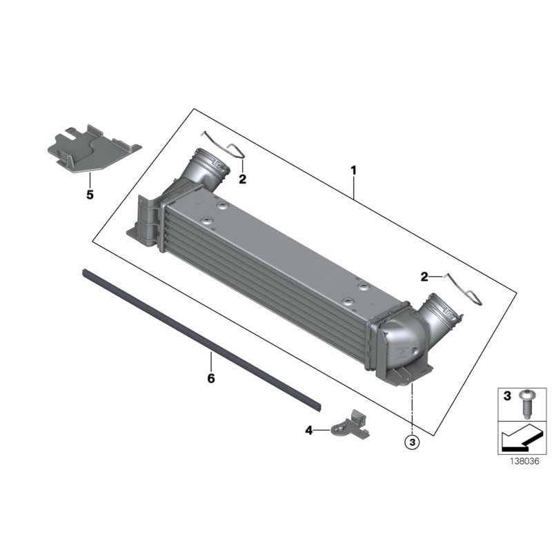 Clip de ressort de connecteur de tuyau intercooler diesel - Pièce d'origine BMW 17517787821