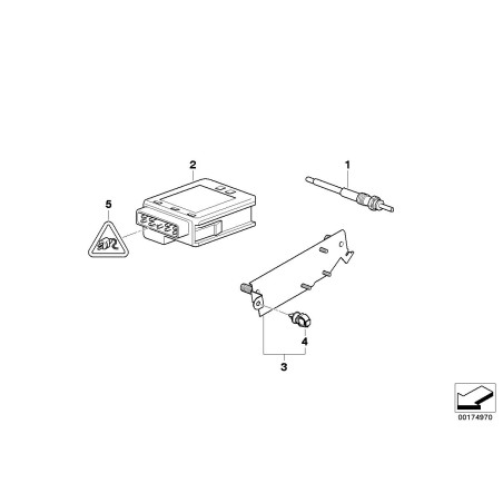 Bougie de préchauffage moteur Diesel m47n m57n - Pièce d'origine BMW 12237786869