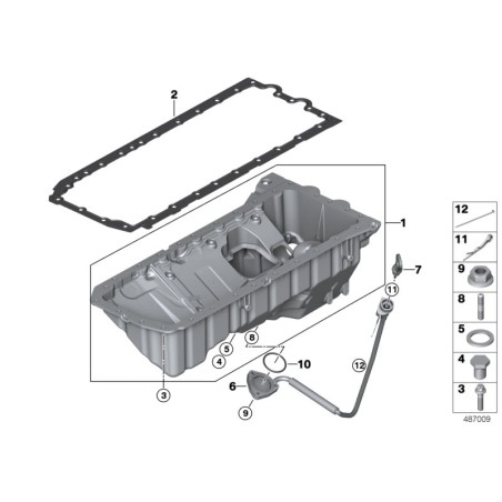 Jauge d'huile diesel - Pièce d'origine BMW 11438516508