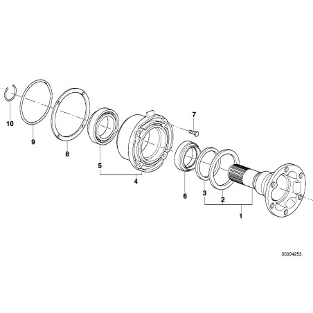 Joint d'essieu de différentiel - Pièce d'origine BMW 33107505602