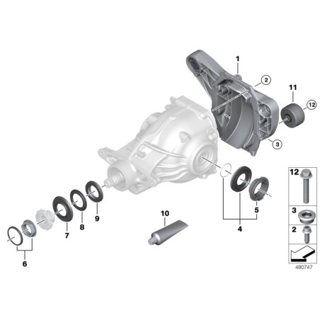 Cache de poussière de différentiel - Pièce d'origine BMW 33137600693