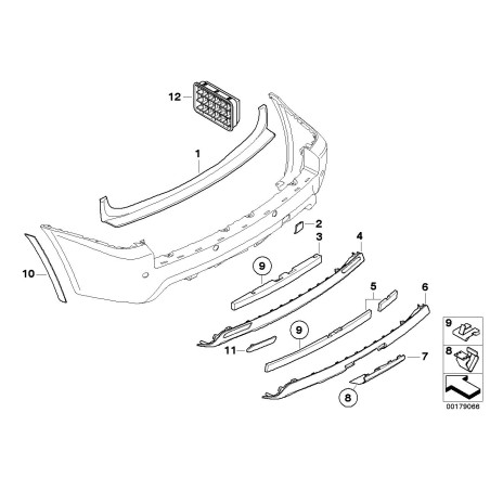 Diffuseur - Pièce d'origine BMW 51123414396 Diffuseur - Pièce d'origine BMW 51123414396