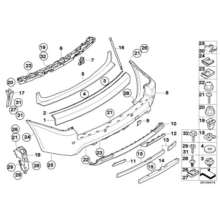 Diffuseur - Pièce d'origine BMW 51123417730 Diffuseur - Pièce d'origine BMW 51123417730