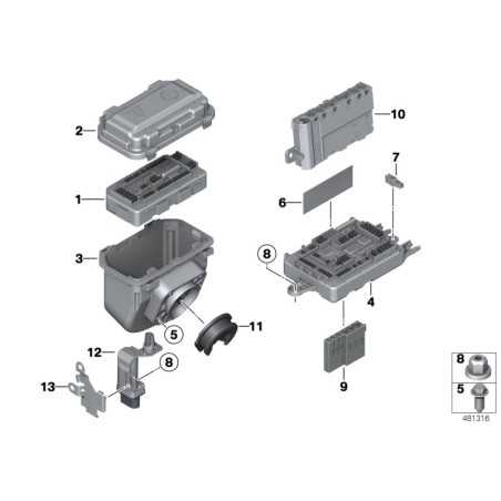 Distributeur B+ Multifusible - Pièce d'origine BMW 61149227752