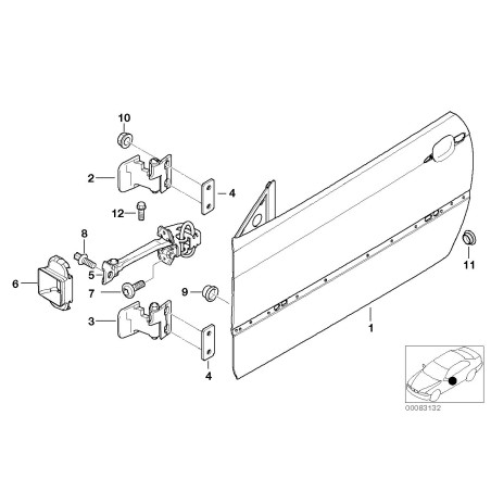 Frein de porte - Pièce d'origine BMW 51218204173 Frein de porte - Pièce d'origine BMW 51218204173