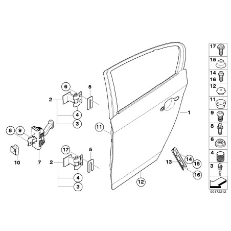Frein de porte arrière - Pièce d'origine BMW 51227176808