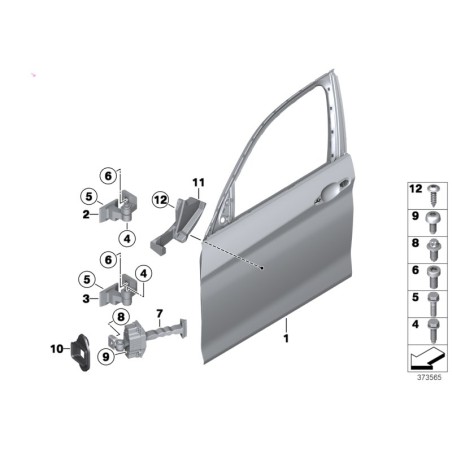 Porte avant gauche - Pièce d'origine BMW 51217446717