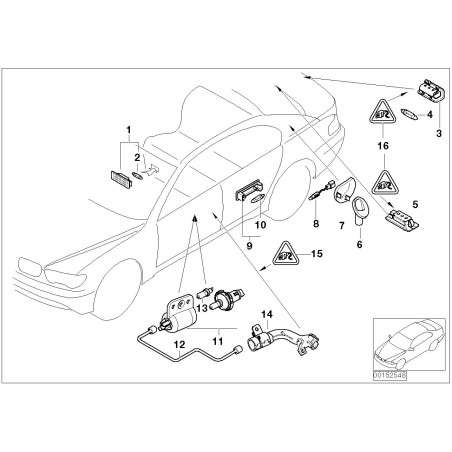 Lampe d'entrée de porte arrière - Pièce d'origine BMW 63316962035