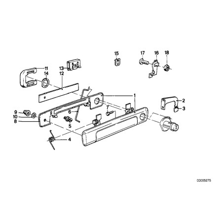 Poignée de porte gauche - Pièce d'origine BMW 51211847587