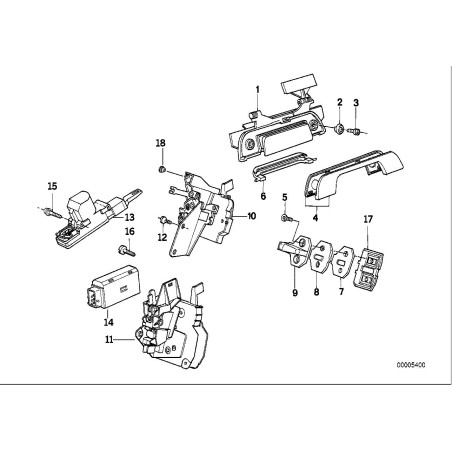 Cache entourant la poignée de porte arrière - Pièce d'origine BMW 51221938280