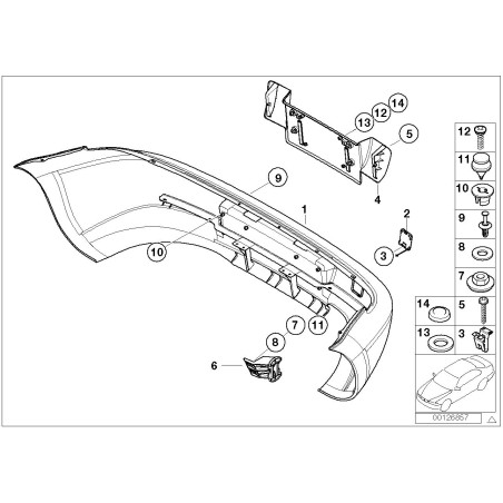 Clip de panneau de porte - Pièce d'origine BMW 51128399166