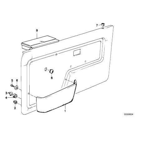 Clip de panneau de porte - Pièce d'origine BMW 51411922137 Clip de panneau de porte - Pièce d'origine BMW 51411922137