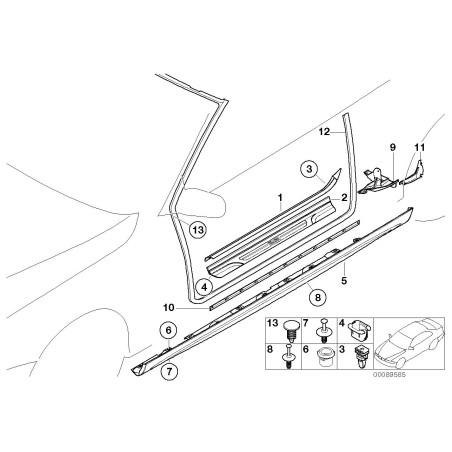 Joint de porte - Pièce d'origine BMW 51718233415 Joint de porte - Pièce d'origine BMW 51718233415