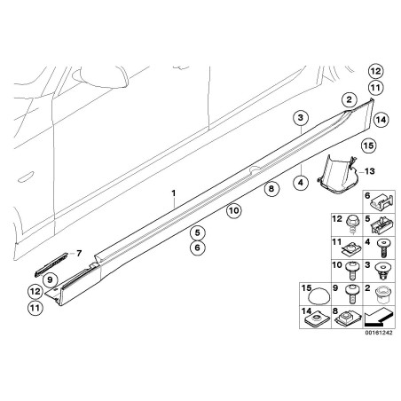 Garniture de seuil de porte - Pièce d'origine BMW 51777178125