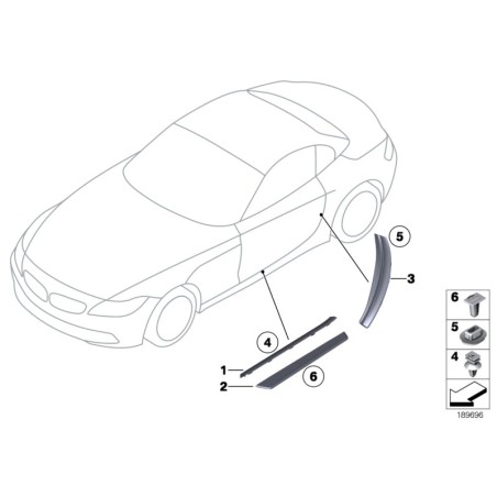Plaque de seuil de porte gauche - Pièce d'origine BMW 51477069121