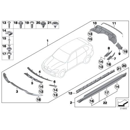 Support de seuil de porte - Pièce d'origine BMW 51777207196 Support de seuil de porte - Pièce d'origine BMW 51777207196