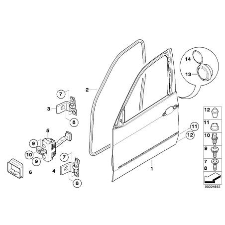 Joint d'étanchéité de porte avant - Pièce d'origine BMW 51767221840 Joint d'étanchéité de porte avant - Pièce d'origine BMW 51767221840