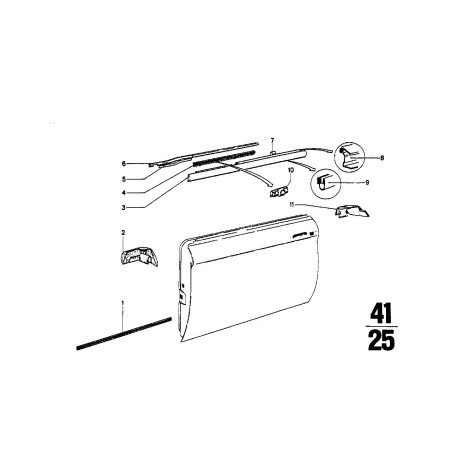 Joint d'étanchéité de porte - Pièce d'origine BMW 51211847798