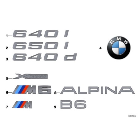 Emblème d'entraînement Badge Étiquette Autocollant - Pièce d'origine BMW 51147224615
