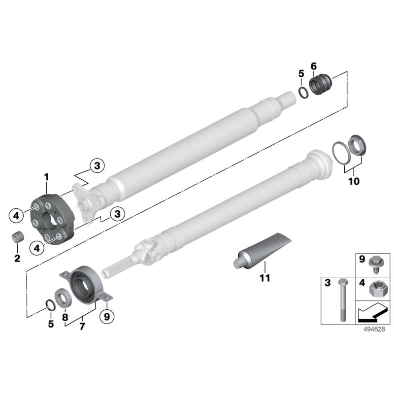 Soufflet d'arbre de transmission - Pièce d'origine BMW 26117526627