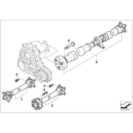 Arbre de transmission - Pièce d'origine BMW 26117502959 Arbre de transmission - Pièce d'origine BMW 26117502959