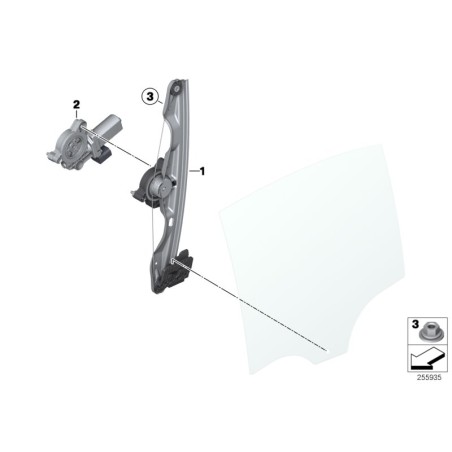 Lève-vitre électrique - Pièce d'origine BMW 67627341564