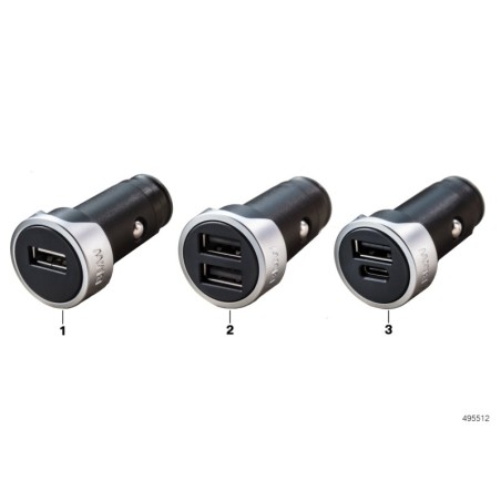 Chargeur USB double - Pièce d'origine BMW 65412458286