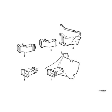 Garde-boue inférieur E30 avec conduit d'air droit - Pièce d'origine BMW 51711962768 Garde-boue inférieur E30 avec conduit d'air droit - Pièce d'origine BMW 51711962768