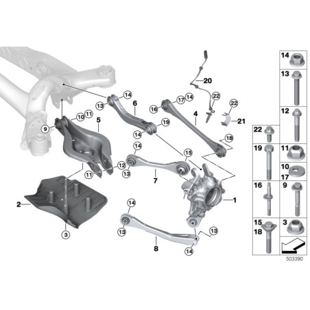 Rondelle excentrique - Pièce d'origine BMW 33306786186