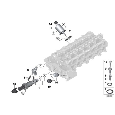 Joint de l'actionneur de l'arbre excentrique - Pièce d'origine BMW 11377516302