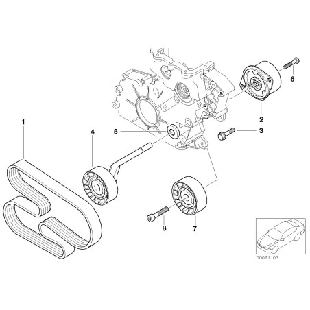 ECE DEFL.PULLEY - Pièce d'origine BMW 11287799464