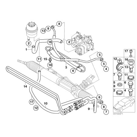 Tuyau de pression ECE - Pièce d'origine BMW 32416774212