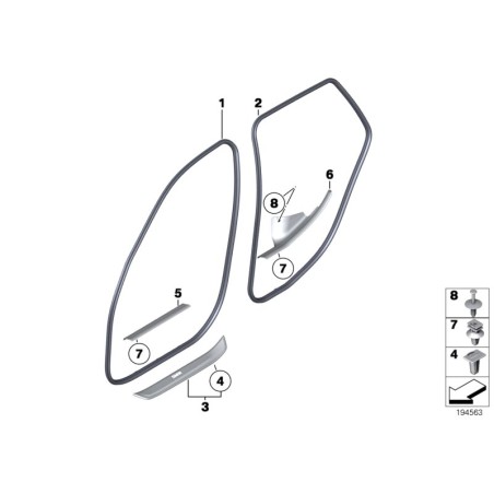 Protection de bord - Pièce d'origine BMW 51722993435