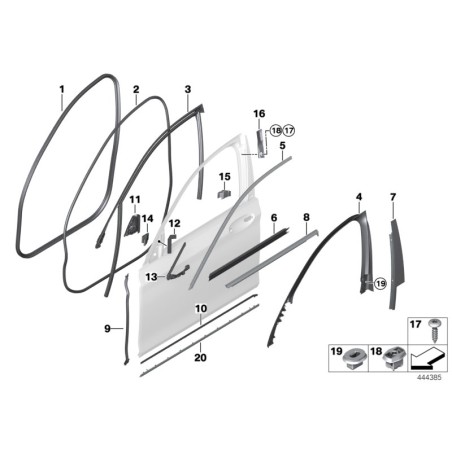 Protection de bord - Pièce d'origine BMW 51727454424