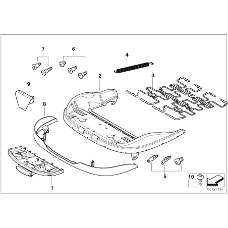 Tapis élastique - Pièce d'origine BMW 52108099027