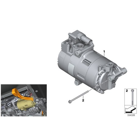 Compresseur de climatisation électrique - Pièce d'origine BMW 64529496107