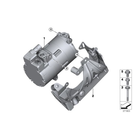 Compresseur de climatisation électrique - Pièce d'origine BMW 64529496108