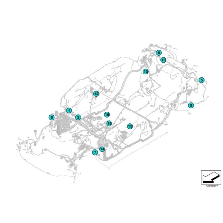 Connecteur électrique - Pièce d'origine BMW 61136913635