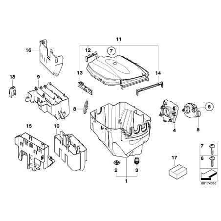 Couvercle de boîte électrique - Pièce d'origine BMW 12907544575