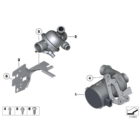 Pompe à eau électrique - Pièce d'origine BMW 11518635092 Pompe à eau électrique - Pièce d'origine BMW 11518635092