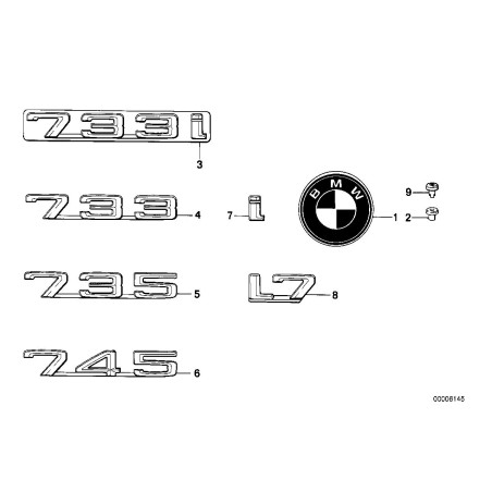 Emblème - Pièce d'origine BMW 51145480181