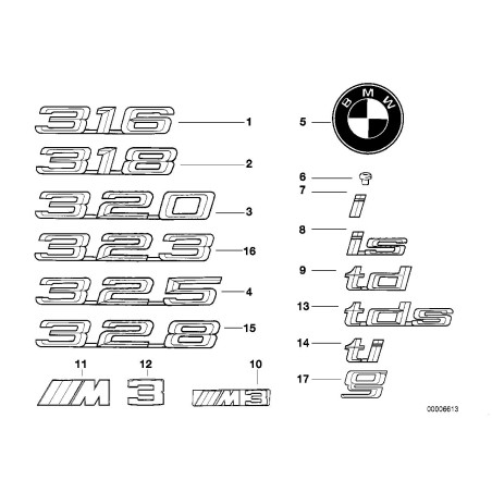 Emblème / Roundel - Pièce d'origine BMW 51148164928 Emblème / Roundel - Pièce d'origine BMW 51148164928