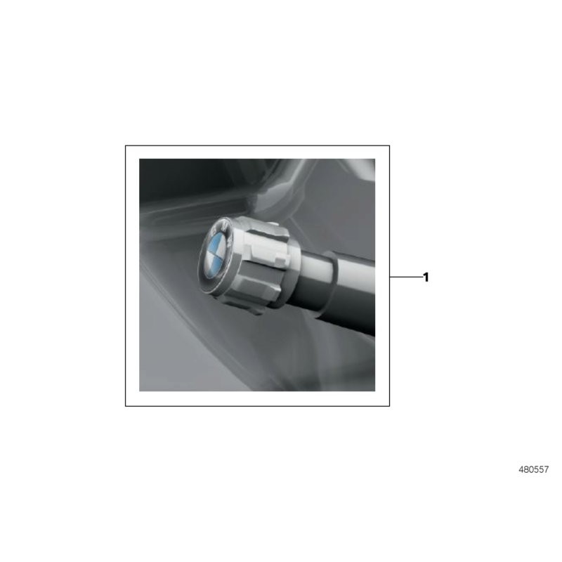 Ensemble de 4 bouchons de valve de pneu avec couvercle anti-poussière - Pièce d'origine BMW 36122447401