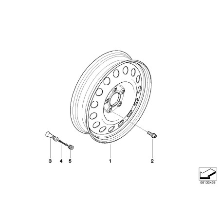 Pneu de secours d'urgence - Pièce d'origine BMW 36116768861