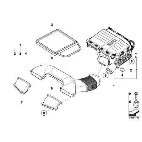 Conduit d'admission d'air du moteur - Pièce d'origine BMW 13717599283 Conduit d'admission d'air du moteur - Pièce d'origine BMW 13717599283