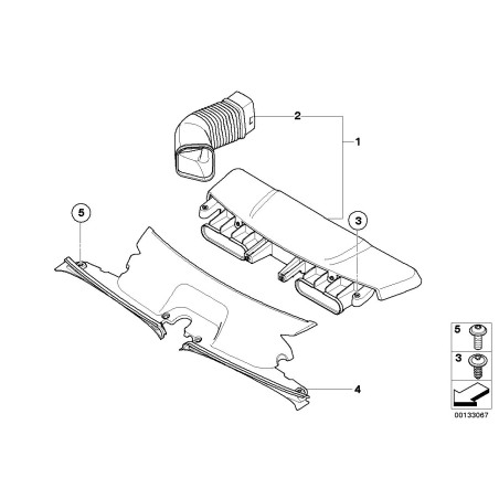 Tuyau d'admission d'air du moteur - Pièce d'origine BMW 13713401556 Tuyau d'admission d'air du moteur - Pièce d'origine BMW 13713401556