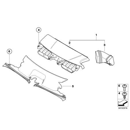 Tuyau d'admission d'air du moteur - Pièce d'origine BMW 13713402851 Tuyau d'admission d'air du moteur - Pièce d'origine BMW 13713402851