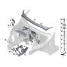 Couvercle du compartiment moteur côté gauche N/S - Pièce d'origine BMW 51757325411 Couvercle du compartiment moteur côté gauche N/S - Pièce d'origine BMW 51757325411
