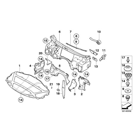Isolation du compartiment moteur - Pièce d'origine BMW 51483451622 Isolation du compartiment moteur - Pièce d'origine BMW 51483451622
