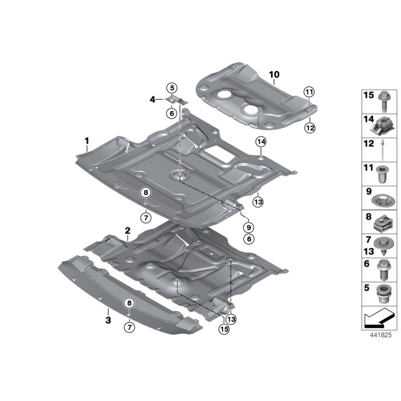 Protection du bas moteur - Pièce d'origine BMW 51758035971 Protection du bas moteur - Pièce d'origine BMW 51758035971